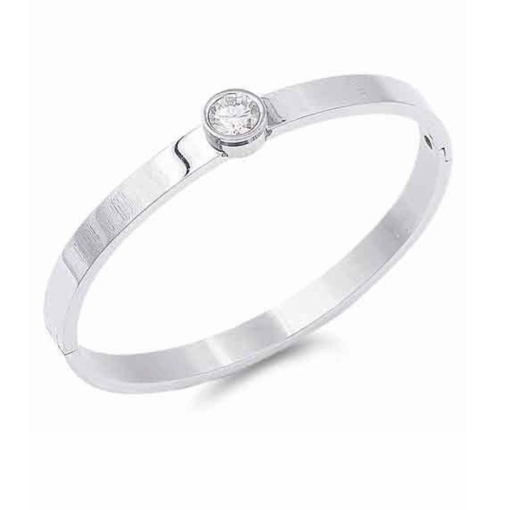 Solitaire Gem Bangle - image 1